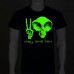 Мужская светящаяся футболка "Инопланетянин" черный