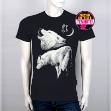 Светящаяся футболка "Два волка"